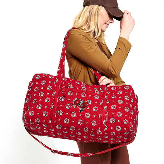 NFL Large Travel Duffel Bag-Tampa Bay Buccaneers Bandana-Image 1-Vera Bradley