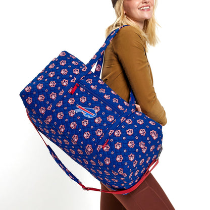 NFL Large Travel Duffel Bag-Buffalo Bills Bandana-Image 1-Vera Bradley