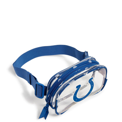 NFL Clear Small Belt Bag-Blue/White Bandana with Indianapolis Colts-Image 2-Vera Bradley